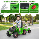 Children's 6V Battery-Operated Electric ATV with Detachable Trailer