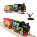 Remote-Controlled Battery-Powered Train Set for Wooden Tracks