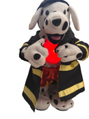 Playful Paws Light-Up Dalmatian Firefighter Plush Toy