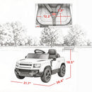 White 12V Electric Ride-On Car for Kids with Remote Control and Lights