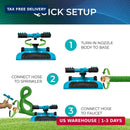 360° Blue Rotating Lawn Sprinkler for Children and Gardens