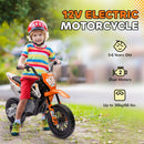 12V Electric Motorcycle for Kids with Twist Grip Throttle and Training Wheels