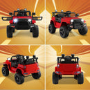 12V Electric Ride-On Truck for Kids with Remote Control, Music, and Lights - Red