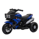 Blue 3-Wheel Ride-On Motorcycle for Kids with Horn and Traction Tires