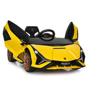 12V Electric Yellow Lamborghini SIAN Ride-On Car for Kids