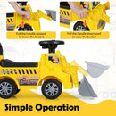 Dual Function Excavator Ride-On with Removable Trailer, Shovel, Sound Effects, and Music