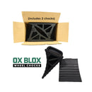 EKON OX BLOX Durable Wheel Chocks with Handle - 2-Pack, 6" Wide Base