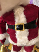 VTG 1950's Rubber Face Santa Works Automaton Bell 13" Tin Toy Made in Japan NOS