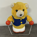 Vintage 1986 Hanstar Jumping Rope Teddy Bear Battery Operated Toy From Toys R Us