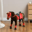 Neighing Ride-On Horse Toy for Children Ages 3 to 8 with Saddle and Stirrups