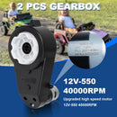 Set of 2 High-Speed 12V RS550 Gearbox Motors 40000RPM for Kids Ride-On Vehicles