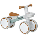 Green Balance Bike for Toddlers 1-3 Years, Adjustable Seat, Quiet Wheels, No Pedals