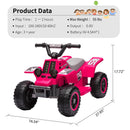 Kids 6V Electric ATV Ride-On 4 Wheeler with 4.5Ah Battery