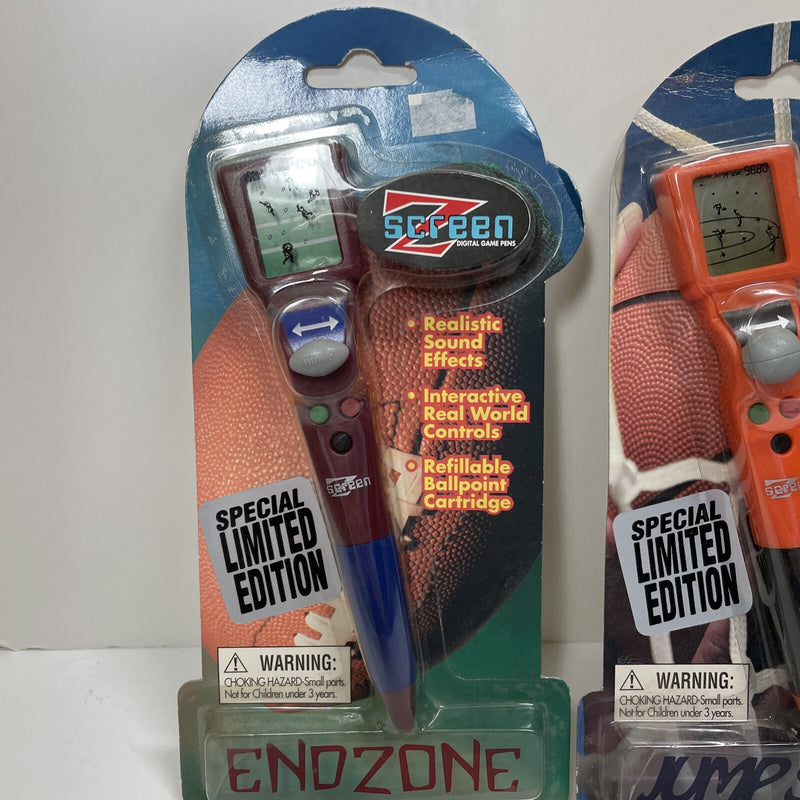 Digital Screen Game Pens Set of 3 Featuring Basketball, Blading, and Football Classic Toys