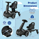 360° Spin Electric Drift Go Kart for Kids - 6V Ride-On Car in Dark