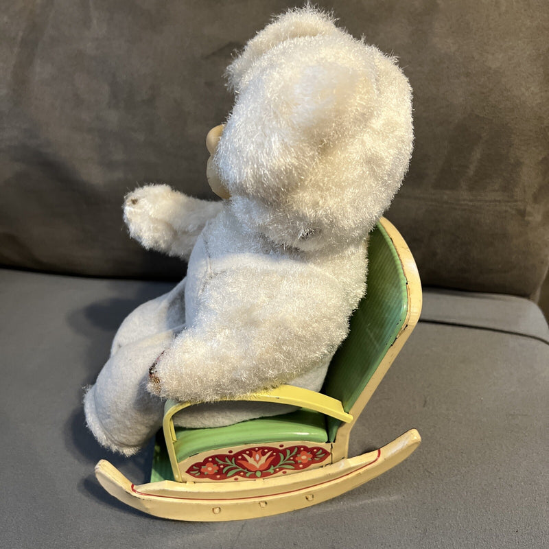 Battery-Operated 1950s Style Rocking Tin Bunny Telephone Toy