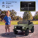 12V Green Land Rover Defender Electric Vehicle for Children Aged 3 and Up