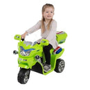 Kids' 3-Wheel Electric Motorcycle with 6V Battery in Green