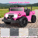 OLAKIDS Toyota 12V Electric Ride-On Car for Kids with Dump Bed