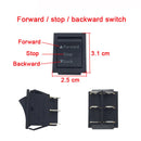 Dual 6V 12V 24V Forward and Reverse Switch Set for Ride-On Car Trax in Black