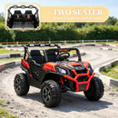 Red Dual Seat 24V Kids Electric Vehicle with Remote Control & LED Illumination