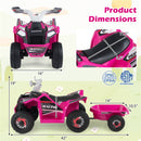 6V Electric ATV Ride-On with Detachable Trailer for Kids 3 Years and Up