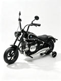 24V Children’s Electric Motorcycle with Training Wheels and Speed Regulation, Supports Up to 143lbs