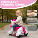 12V Electric Horse Toy with Carrot Accessory, Comb, and Animal Sounds