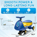 2-in-1 Wiggle Car with Pedal for Kids, Electric Ride-On Toy with Dual Speed