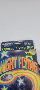 1980s Fi-Shock UF-100 UFGLO Glow-in-the-Dark Flying Disc Toy with Glossy Packaging