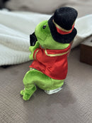 Retro 2006 Gemmy Dancing Animated Frog Sings "Deck The Halls"