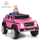 12V Licensed Pink Mercedes-Benz Kids Ride-On Car with Trunk and Remote Control