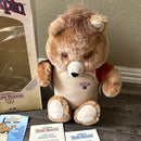 1985 Teddy Ruxpin Animated Talking Bear by Worlds of Wonder with Box and Cassette Manuals