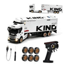1/64 Scania RC Drift Semi Truck with Trailer, 4WD Remote Control Car for Children Aged 4 and Up