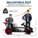 24V Electric Drift Go Kart for Kids Ages 8-12 with Dual 200W Motors and 9Ah Battery