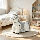 6V Electric Kids Pony Ride-On with Bear Toy and Music