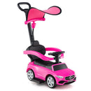 Mercedes-Benz Licensed 3-in-1 Pink Ride-On Push Car with Canopy