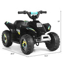 6V Electric Quad ATV for Kids - 4-Wheel Ride-On Toy for Toddlers in Black with Forward & Reverse 기능