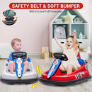 360° Electric Kids Bumper Car with Full Rubber Protection and Central Control Wheel