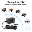 28.8V Charger for Kids Ride-On Cars and 24V Battery Charging for Ride-On Toys