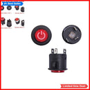 Latching LED Start/Stop Switch for Ride-On Cars - 3PIN, 26mm, Compatible with 6V, 12V, 24V (Pack of 2)