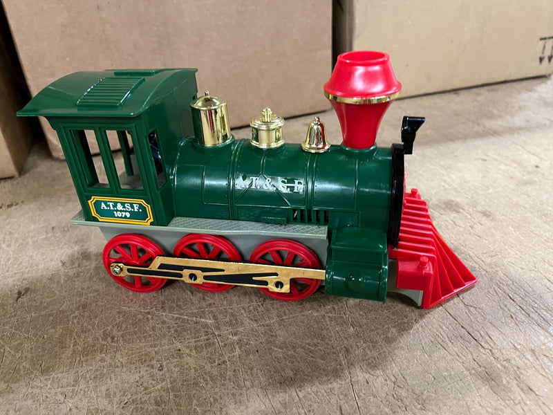 Vintage Large Electric N Scale Locomotive Train in Box Bump-N-Go AT&SF 1079