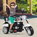Electric Chopper Motorbike for Kids, White 6V Ride-On Toy