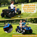 24V Electric 4WD UTV for Kids - 2-Seater ATV with 4x200W Motors, EVA Tires, and LED Lighting