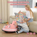 Pink 12V Remote-Controlled Bumper Car for Kids, Max Speed 1.9mph