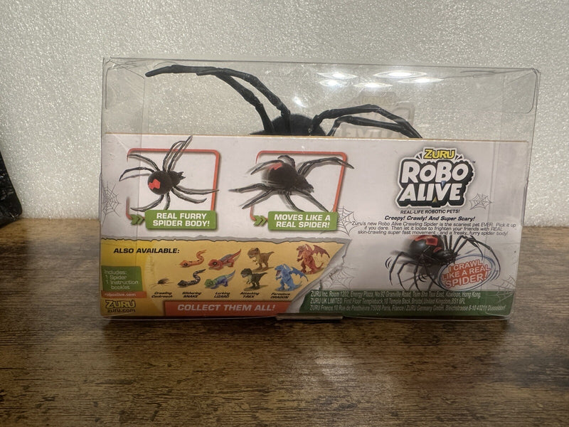 Interactive Battery-Powered Crawling Robo Spider Toy New Sealed