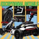 24V Electric Drift Go-Kart with 300W Motor and 4 Speed Settings for Kids - White