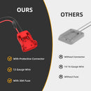 18V Battery Connector Set for Power Wheels and RC Toys - Comes with Fuses and Wires (2 Pack)