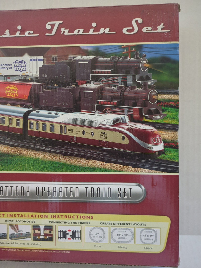 20-Piece Classic Battery-Operated Passenger Train Set with Lights and Sounds