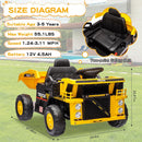 12V Electric Dump Truck for Kids with Remote Control